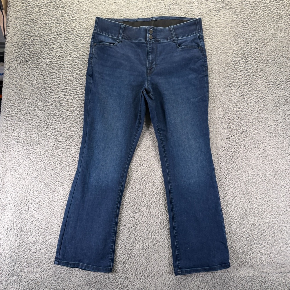 Nine West Jeans Womens 16 Blue Cotton Denim Bootcut Streetwear Faded Stretch